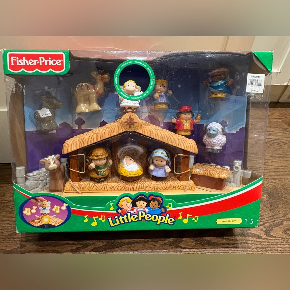 NIB 2005-06 Fisher-Price Little People Musical Christmas Story Nativity Play Set